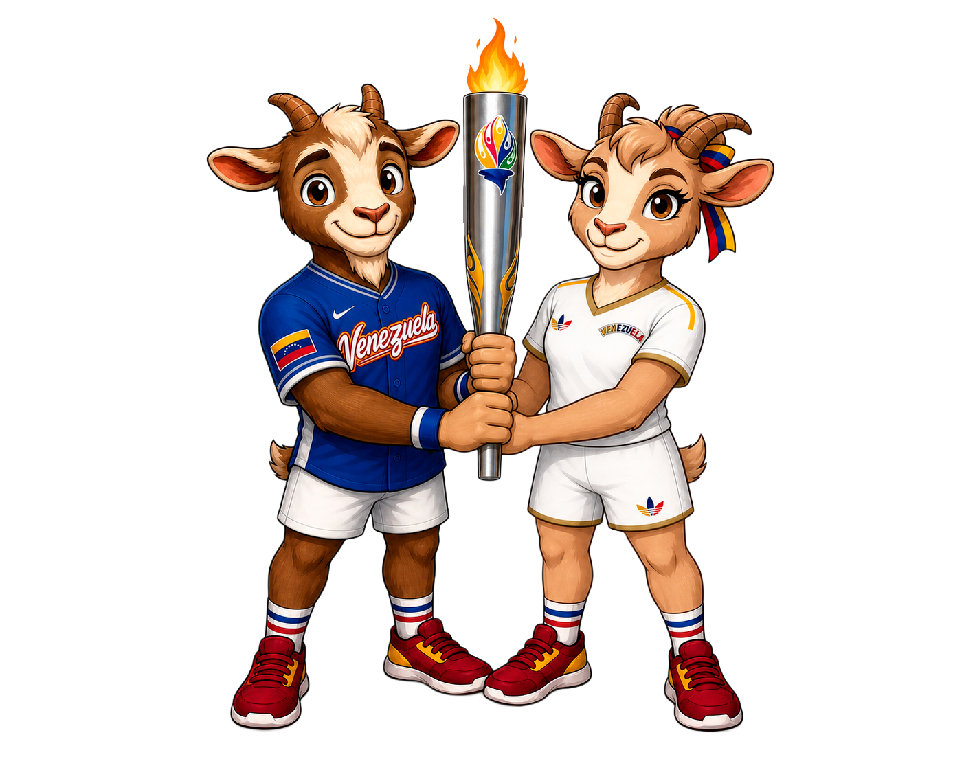  Chika y Cheo mascotas de los Juegos Estudiantiles